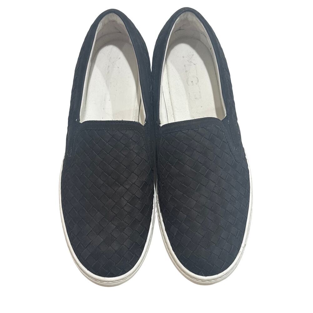 M. Gemi Cerchio US 9.5 Black Woven Leather Slip on